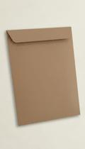 Envelope Kraft 16x22cm Liso Bico Vertical 240g