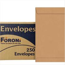 Envelope Kraft 200X280mm Foroni caixa com 250 envelopes Envelope Kraft 200X280mm Foroni caixa com 250 envelopes