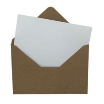 Envelope Kraft Pardo 10,5x15,5 Cm + Cartão Branco 100 Un