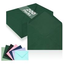 Envelope LIKAJON A7 verde escuro, pacote com 200, 13x18 cm Self Seal