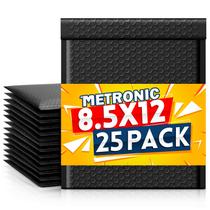 Envelope METRONIC 8,5 x 12 polegadas preto impermeável, pacote com 25