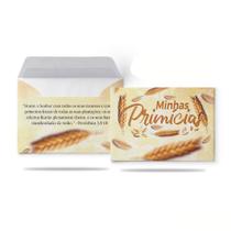 Envelope Minhas Primícias Colado - Pacote com 100 Unidades