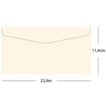 Envelope Ofício 11,4cmx22,9cm 80g Color Plus Creme / Marfim com 100 Unidades - FORONI