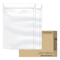 Envelope Ofício 24 X 34 cm Branco Oficio Reipel 250 Unidades