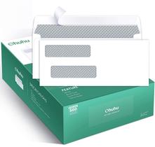 Envelope Ohuhu 8 Double Window Self Seal, pacote 500, branco Envelope Ohuhu 8 Double Window Self Seal, pacote 500, branco
