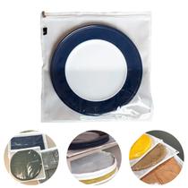 Envelope Organizador Protetor P/ Jogo De Sousplat 40x40cm Transparente Com Zíper Envelope Organizador Protetor P/ Jogo De Sousplat 40x40cm Transparente Com Zíper