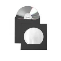 Envelope p/CD e DVD c/Visor Transparente Pacote c/100 unidades - PRETO