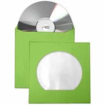 Envelope p/CD e DVD c/Visor Transparente Pacote c/100 unidades - VERDE
