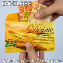 Envelope Para Dízimo Pacote 100 Unidades Grande Igreja Doação Dinheiro Incentivo Contribuição