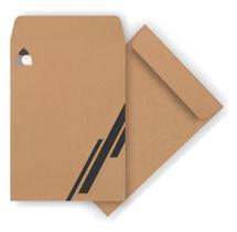 Envelope Personalizado Meio Saco Kraft A5- 80g 19x25cm 100u