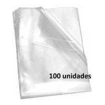 Envelope Plastico A4 4 Furos Fino 100unidades - Kaz