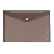 Envelope plástico com botão A5 - 654PP-FM - Fumê - Dac