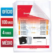 Envelope Plastico DAC Oficio com Espessura Media e 4 Furos 100 UNID
