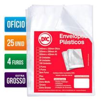 Envelope Plástico Ofício 0.20 4 Furos 5088 25 Un Dac