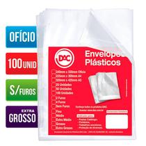 Envelope plástico ofício 0.20 s/furos 5087 Pct 100 unid Dac