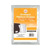 Envelope plástico ofício 4 furos grosso 0,15mm c/50un - DAC
