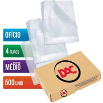 Envelope Plastico Oficio 4 Furos Medio com 500 DAC