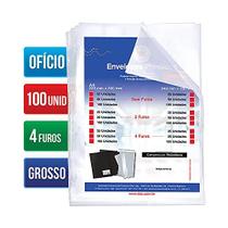Envelope Plastico Oficio 4Furos Grosso 0,15Mm