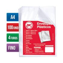 Envelope Plastico Para Pasta Oficio Com 100 Envepoles Finos Dac