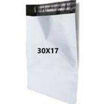 Envelope Plástico Segurança 30 x 17 Envio Correios Sedex 100 unidades Branco - Mersun