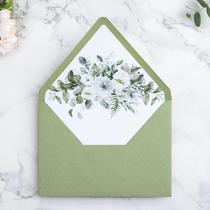 Envelope PONATIA A7 Euro Flap 135 x 185 mm Verde Sálvia 50 unidades