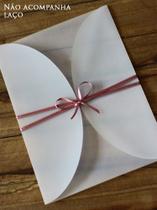 Envelope Redondo Papel Vegetal 15x21cm - 25 peças - para Convites - Angel Convites e Artesanatos