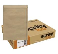 Envelope Saco Pardo Kraft Natural 370x470 Scrity 100 Unid.