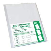 Envelope Saco Plástico A4 Acp 0,06Mm Sem Furos C/100 Fino Envelope Saco Plástico A4 Acp 0,06Mm Sem Furos C/100 Fino