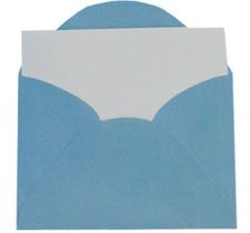 Envelope Visita 115x80 Azul Royal + Cartão Branco 20 Un