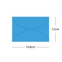 Envelope Visita 7,2cmx10,8cm 80g Color Plus Azul Royal / Grécia com 100 Unidades