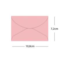 Envelope Visita 7,2cmx10,8cm 80g Color Plus Rosa Claro / Fidji com 100 Unidades