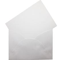 Envelope Visita Branco + Cartão Branco 11,5x8 Cm 50 Unidades