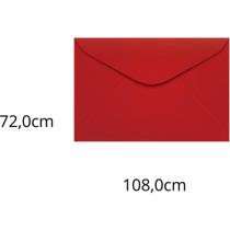 Envelope Visita Colorido 72X108 Vermelho Toquio 80G Pacote com 100 Unidades