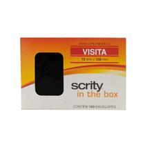 Envelope Visita Scrity 80g 72x108mm Preto C/100