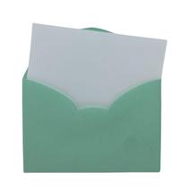 Envelope Visita Verde 115x80mm + Cartão Branco 100 Unidades