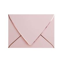 Envelopes AZAZA A7 rosa, pacote com 50 unidades com borda em ouro rosa, 250 g/m²