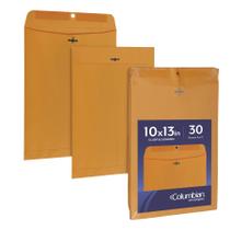 Envelopes Columbian 10 x 13 marrom kraft, pacote com 30
