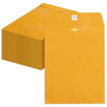 Envelopes com fecho metálico Goefun 25 x 33 cm, pacote com 100, papel kraft Envelopes com fecho metálico Goefun 25 x 33 cm, pacote com 100, papel kraft