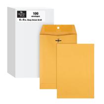 Envelopes com fecho Quality Park 6x9, papel kraft de 28 libras, 100/caixa