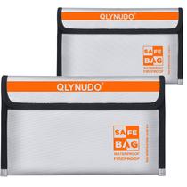 Envelopes de dinheiro à prova de fogo QLYNUDO, pacote com 2 unidades (8x5cm), impermeáveis