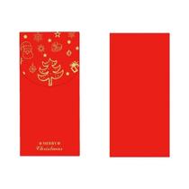 Envelopes De Dinheiro Em Papel Metalizado Vermelho E Dourado Para Presentes De Natal E Ano Novo,