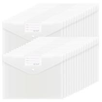 Envelopes de plástico EOOUT Clear com fecho de pressão, tamanho A4, tamanho x30