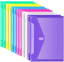 Envelopes de plástico Sooez, pacote com 12 envelopes de poliéster, carta A4/EUA