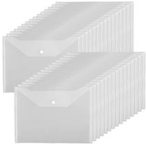 Envelopes de plástico transparente JIKIOU com fecho de botão x30 Envelopes de plástico transparente JIKIOU com fecho de botão x30