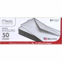 Envelopes Mead No. 10, branco liso, 50 unidades, 10" x 24 cm Envelopes Mead No. 10, branco liso, 50 unidades, 10" x 24 cm