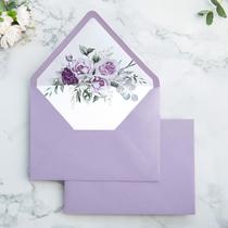 Envelopes PONATIA A7 Euro Flap Lilac Flowers 50 unidades 135 x 185 mm