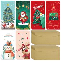 Envelopes porta-dinheiro de Natal Fibevon, pacote com 30, 6 designs