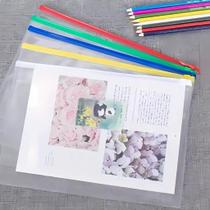 Envelopes PVC com Ziper de Plástico 33,5 x 24 cm Pasta para Documentos Identificação Saco Envelope Organização Envelopes PVC com Ziper de Plástico 33,5 x 24 cm Pasta para Documentos Identificação Saco Envelope Organização