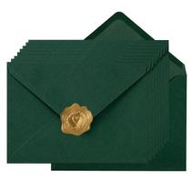 Envelopes Toperd A7 Self-Seal, pacote com 100 envelopes, verde escuro com adesivos