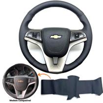 Envoltório Couro Volante Encaixe Chevrolet Novo Prisma Ltz 2013 2014 2015 2016 2017 2018 2019